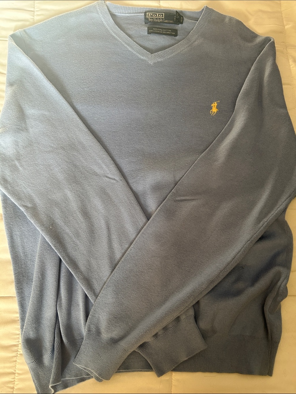 Men’s light blue POLO classic sweater